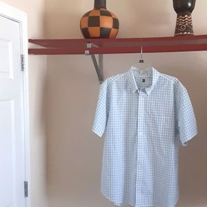 Gap, short sleeve shirt, plaid, large, 100% cotton